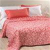 Caleffi Copriletto 1 Piazza e Mezza Non Trapuntato, Flowers Joy, 50% Cotone 50% Poliestere, 220x260cm, Fuxia, 1006806