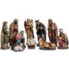 Inmaculada Romero IR Mistero Nascita Natale 11 Pezzi 25 cm. Presepe classico Figure Tessuto Resina Bambino Gesù Vergine