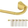 GXOACKJ Bastoni per tende avvolgenti dorati per finestre da 167 a 120 pollici, asta telescopica regolabile da 1,5 cm, asta per tende oscuranti, per camera da letto ed esterni