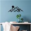 Wallity Hanah Home Elegante accessorio decorativo da parete in metallo, nero, 59 x 25 cm, 100% metallo (spessore 1,5 mm), facile da montare, perfetto per la decorazione della casa moderna
