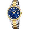 Festina SWISS MADE Orologio Uomo Analogico Acciaio 316L Multicolore - Quarzo Data - Vetro Zaffiro Resistente - Impermeabile 5 ATM - F20027/2