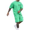 Generic Completo Estiva Uomo Leggeri Comodi Traspirante Joggers Tee Casual Curvy Training 2 Pezzi Giacca E Pantaloni Eleganti Palestra Completino Da Casa