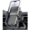 Hoppac Porta Telefono Auto Bocchette Aria, Supporto Cellulare Automobile Gancio, Rotazione a 360 Gradi e Rilascio Rapido, Reggi Poggia Universale Smartphone iPhone Max Android 4-7