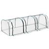 Outsunny Serra a Tunnel Serre Agricole Prezzi in PVC con 3 Porte Avvolgibili in Acciaio e PVC Trasparente, 350x100x80cm