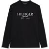 Tommy Hilfiger Uomo Maglietta Maniche Lunghe Scollo Rotondo, Nero (Black), XXL