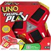 Mattel Games - UNO Triple Play Gioco di Carte con Porta-Carte, Luci Led e Suoni, Giocattolo per Bambini, Ragazzi e Adulti 7+Anni, HCC21
