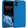 kwmobile Cover per Apple iPhone X Custodia - Back Case per Smartphone in Silicone TPU - Protezione Gommata - blue reef