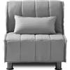 EVERGREENWEB MATERASSI & BEDS EVERGREENWEB - Divano Letto 2 in 1 con Materasso Singolo 80x190 Ortopedico, Prontoletto RICHIUDIBILE 1 Posto con Rivestimento SFODERABILE e Lavabile, Cuscino SUPERSOFT Abbinato color Grigio - EVENING