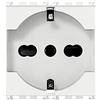 Vimar 0R19210.B Arké Presa Universale con Protezione Sicury,2P+T 16 A 250 V, 2 Moduli, Bianco