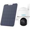 Reolink Videocamera Sorveglianza 5MP HD 2K+ Visione Notturna Colori Batteria Solare