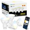 Aigostar Lampadine Smart Alexa GU10 SL2 Lampadina WIFI LED 6W 510LM, Lampadine Intelligenti Dimmerabile 2700K-6500K Bianco Freddo Caldo, compatibile con Alexa/Google Home, 4 Unità.