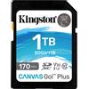 Kingston Technology Memoria flash Kingston Technology Canvas Go! Plus Scheda SDXC Go 170R C10 UHS-I U3 V30 da 1TB [SDG3/1TB]