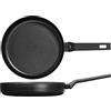 H&H All Blacks Padella in Alluminio con rivestimento Antiaderente Pfluon, 28cm, Rivestimento interno a nido d'ape, Induzione
