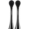 Curaprox Black Is White Hydrosonic Testina Di Ricambio Carbon, Nero/Nero | Per Rimuovere La Placca E Sbiancare Efficacemente, Testine Per Spazzolino Sonico, 2 Pz, Swiss Made