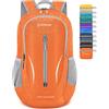 ZOMAKE Pieghevole Ultraleggero Zaini Ripiegabile Piccolo 25L Packable Backpack Da Trekking Per Donna Uomo Viaggio Campeggio Città Sportivo(Arancione)