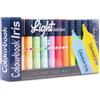 Colourbook - Set di 12 Evidenziatori Iris, Anti Dry Out Technology, Inchiostro a base d'acqua, Design ergonomico, Punta a scalpello, Evidenziatori multicolore