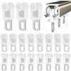 PRETYZOOM 50 Pezzi Ganci Per Tende Heavy Duty Rulli Scorrevoli Per Binari Da Soffitto, Accessori Per Aste Di Finestre in Plastica Bianca
