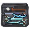 Purple Dragon - Set di forbici da taglio con rasoio, 14 cm, in titanio professionale, per parrucchiere, barbiere, per sfoltire e testurizzare i capelli, per parrucchieri professionali o uso domestico
