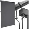 tectake® tenda da sole verticale a rullo, con manovella, protezione UV, impermeabile, resistente al vento, frangivista balcone, terrazzo, fissaggio a parete, privacy - Nero, 120 x 250 cm