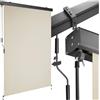 tectake® tenda da sole verticale a rullo, con manovella, protezione UV, impermeabile, resistente al vento, frangivista balcone, terrazzo, fissaggio a parete, privacy - Beige, 120 x 250 cm