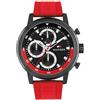 Tommy Hilfiger Orologio Analogico Multifunzione al Quarzo da Uomo con Cinturino in Silicone Rosso - 1792178, Red