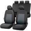 Walser coprisedili auto Sandray Complete Set, Coprisedili auto universali grigio-nero, Rivestimenti in poliestere 13306