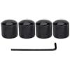 VGEBY 4Pcs Manopole per Chitarra,Black Dome Knob Volume Tone Control Parti di Ricambio Manopole Volume Tono in Metallo Flat Dome Knobs per Basso Elettrico