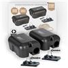 K DERDISCOUNT Kit per combattere i topi con trappola per percussione | Trappola per topi senza veleno per topi | Efficace | Facile da usare | Riutilizzabile | Affidabile | Veloce