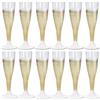 Sicignano Casalinghi Ingrosso Casalinghi Sicignano | Set 12 Calici Flute in Plastica Trasparente con Piedini Trasparenti 10cl - Bicchieri Lavabili Ideali per Feste Brindisi Celebrazioni - Perfetti per Champagne Prosecco Cocktail