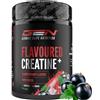 GEN GERMAN ELITE NUTRITION Flavoured Creatine polvere - 550g - Blackcurrant | Creatina Monoidrato + L-Taurina - Creatina micronizzata aromatizzata - Senza zuccheri & Ottima solubilità - Vegan
