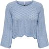 ONLY Onlnola Life Knt Noos-Maglione a 3/4, Azzurro, XS Donna