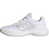 adidas Gamecourt 2.0 Tennis Shoes, Scarpe da Tennis Donna, Ftwr White/Silver Met/Ftwr White, 36 2/3 EU