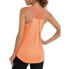 Terecey Canotte Sportive da Donna Morbido e Leggero Magliette da Palestra Senza Maniche Top Schienale in Rete Elastico per Yoga Fitness Sport Corsa Running, Arancia L