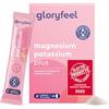 Gloryfeel Magnesio e Potassio Integratore, Eletto PRODOTTO DELL'ANNO 2025, Gusto Lampone, 30 Bustine, Vitamina C, B12, Riboflavina e Tiamina, Contro Stanchezza e Affaticamento, per Sistema Immunitario e Nervoso