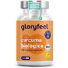 Gloryfeel Curcuma Bio, Integratore Curcuma & Piperina Plus, 4500mg di bio curcuma per dose, 240 Capsule, Curcumina con Pepe Nero, Per Dolori Muscolari & Mestruazioni, Curcumina Pura, Alto Dosaggio, Vegano