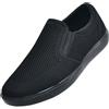 konhill Uomo Sneaker Casual Slip On Scarpe - Antiscivolo Mesh Comode Senza Lacci Traspirante Sneakers Scarpe da Ginnastica Uomini EU 42 Tutto Nero