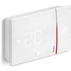 Legrand Bticino XW8002WE, Termostato connesso WiFi, New Smarther2 with Netatmo, colore bianco, controllo della temperatura (freddo calore) della casa in remoto, superficie, 2 fili