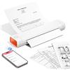 Phomemo M08F Stampante Portatile A4, Stampante Termica Compatibile con Smartphone via Bluetooth, PC via Cavo USB, Stampante Da Viaggio Supporta A4 Carta Termica, Bianco Arancione