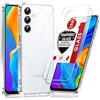 LeYi Cover per Samsung Galaxy A16/A 16 5G/4G con 2 Vetro Temperato, Custodia Armor Trasparente Silicone Morbida Puro Soft TPU Gel Bumper Originale Slim Crystal Antiurto Case per Telefono Samsung A16