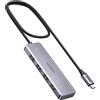 UGREEN Hub USB C 4 Porte 5Gbps Dongle Adattatore Type C OTG per iPhone 16 Plus Max, MacBook PRO Air M3 M2 M1, Galaxy S24 Ultra, Surface (60cm)
