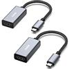 BENFEI Adattatore USB C a HDMI 4K@60Hz, 2 Confezioni Adattatore USB Tipo C a HDMI [Compatibile Thunderbolt 3/4] per iPhone 16,15 Pro/Max MacBook Pro/Air 2023 iPad Pro iMac S23 XPS 17 e altro