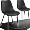 TecTake® Set 2 Sedie Sala da Pranzo Effetto Velluto, Sedie Soggiorno con Morbida Imbottitura, Seduta Ergonomica, Poltrone Velluto Versatili, Sedie Design Moderno - Nero