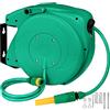 tectake® Tamburo Avvolgitubo, Dispositivo di Riavvolgimento Automatico, Supporto da Parete Orientabile 180°, Incl. Spruzzatore d'acqua, 10 m Tubo, Antiurto, Ideale per Giardino - 10 m