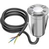 ledscom.de Lampada da incasso a pavimento a LED GLOX per esterni, IP67, alluminio, rotonda, Ø 35 mm, bianco, opaco