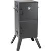 tectake® BBQ Barbecue Smoker a Carbonella, 54x50,5x100 cm, Forno per Affumicatura a Legna, Acciaio Resistente al Calore, Indicazione Temperatura, 2 Ganci Presa, Griglie Cromate, Affumicatore