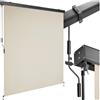 tectake® tenda da sole verticale a rullo, con manovella, protezione UV, impermeabile, resistente al vento, frangivista balcone, terrazzo, fissaggio a parete, privacy - Beige, 160 x 250 cm