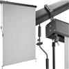 tectake® tenda da sole verticale a rullo, con manovella, protezione UV, impermeabile, resistente al vento, frangivista balcone, terrazzo, fissaggio a parete, privacy - Grigio Chiaro, 120 x 250 cm