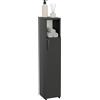 ComfortCove Mobiletto da Bagno Slim, Mobile Bagno Alto, Organizer Indipendente con Spazio Contenitivo, Colonna bagno salvaspazio per Cucina, Soggiorno, Nero