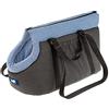 Ferplast Trasportino Gatto BORSELLO, Trasportino per Cani, Zaino per Cani, Manici Regolabili, Cinghia di Sicurezza, Lavabile a 30°, Max 10 Kg, 48 x 26 x h 26 cm, Azzurro