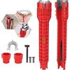 LOCCY 8 in 1 Strumento di chiave per rubinetto Installatore di rubinetti e lavelli antiscivolo Kit di chiavi a bussola per installatori di rubinetti per lavello Strumento di chiave per rubinetti